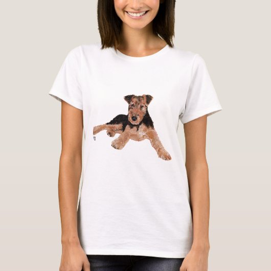 Airedale, Lakeland, Welsh Terrier Pup T-Shirt (Vorderseite)