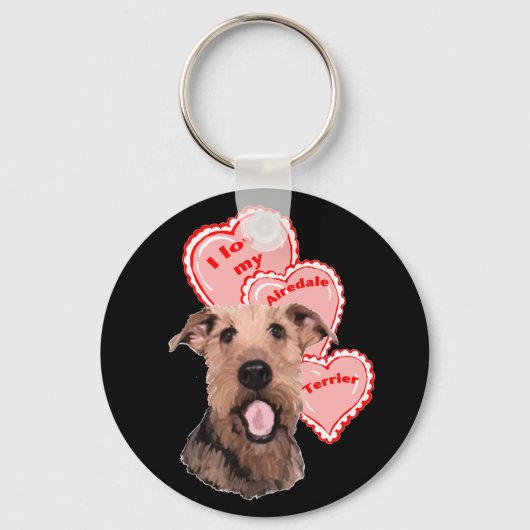 airedale Liebe Schlüsselanhänger (Vorderseite)