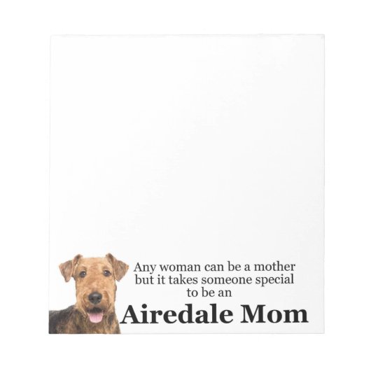Airedale-Mama Notepad Notizblock (Vorderseite)