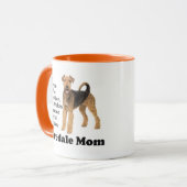 Airedale Mama Tasse (Vorderseite Links)