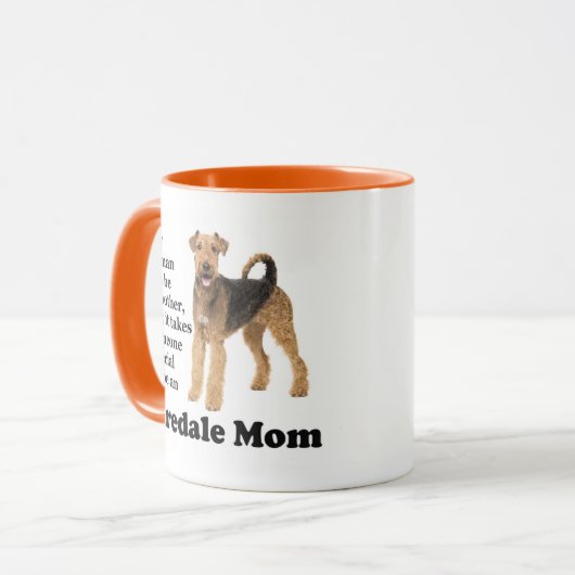 Airedale Mama Tasse (Vorderseite Links)