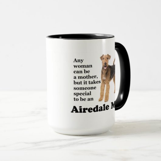 Airedale Mama Tasse (VorderseiteRechts)