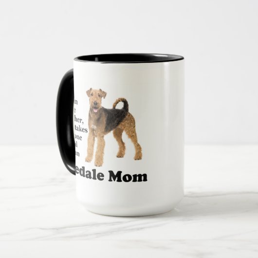Airedale Mama Tasse (Vorderseite Links)