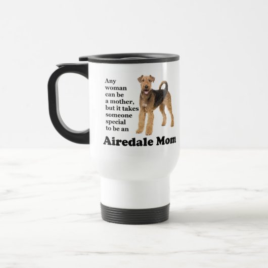 Airedale Mama Travel Mug Reisebecher (Links)