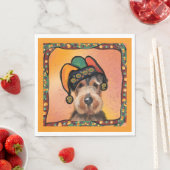 AIREDALE MARDI GRAS SERVIETTE (Beispiel)