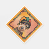 AIREDALE MARDI GRAS SERVIETTE (Ecke)