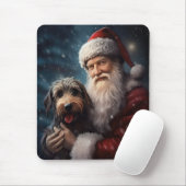 Airedale mit dem Weihnachtsmann Festlich Weihnacht Mousepad (Mit Mouse)