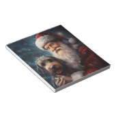 Airedale mit dem Weihnachtsmann Festlich Weihnacht Notizblock (angewinkelt)