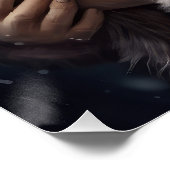 Airedale mit dem Weihnachtsmann Festlich Weihnacht Poster (Ecke)