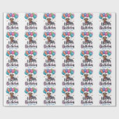 Airedale mit Luftballons Geburtstag Geschenkpapier (Flach)