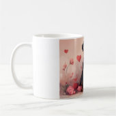 Airedale mit Rose - Valentinstag Kaffeetasse (Links)