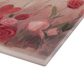 Airedale mit Rose - Valentinstag Schneidebrett (Ecke)