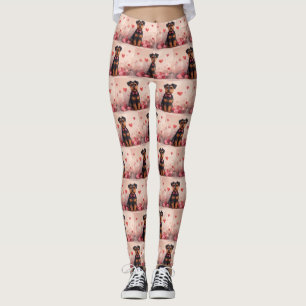 Airedale mit Rosen - Valentinstag Leggings