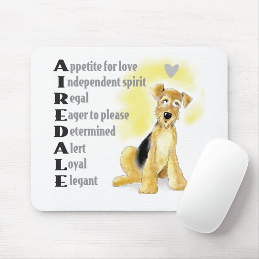 Airedale Mousepad (Mit Mouse)