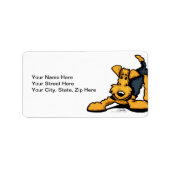 Airedale on Play Adressaufkleber (Vorne)