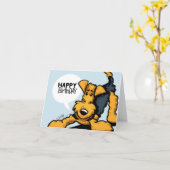 Airedale on Play Karte (Gelbe Blume)