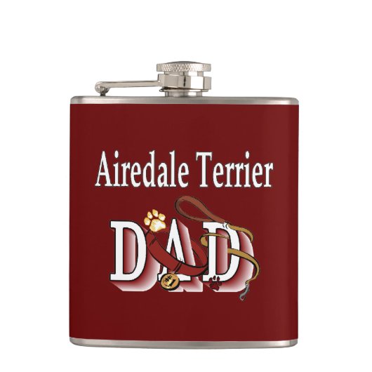 airedale Papa Flachmann (Vorderseite)