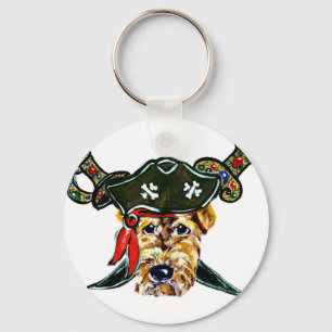 Airedale-Pirat Schlüsselanhänger