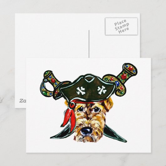 Airedale Postkarte (Vorne/Hinten)