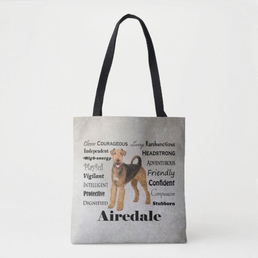 Airedale-Taschen-Tasche Tasche (Vorderseite)