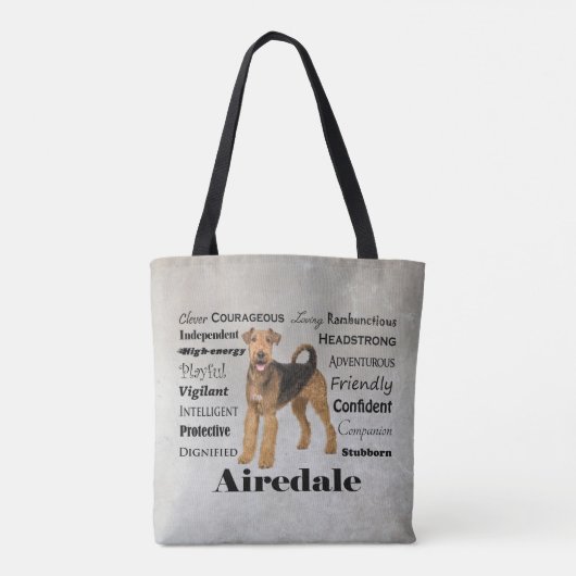 Airedale-Taschen-Tasche Tasche (Rückseite)