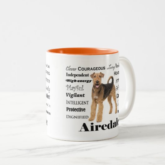 Airedale Tasse (VorderseiteRechts)