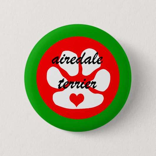 Airedale terier button (Vorderseite)