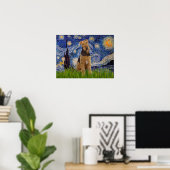 Airedale Terrier (#1) - Starry Night Poster (Heimbüro)