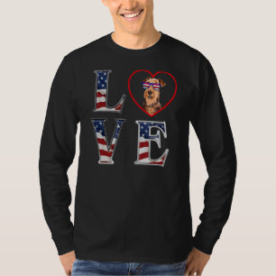 Airedale Terrier 4. Juli Gedenktag Veteranen T-Shirt