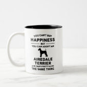 Airedale Terrier Adoption Glück Zweifarbige Tasse (Links)