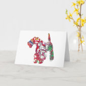 Airedale Terrier, Airedale Terrier Blank Karte (Gelbe Blume)