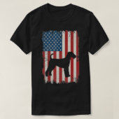 Airedale Terrier American Flag A Dovers Liebhaber T-Shirt (Design vorne)