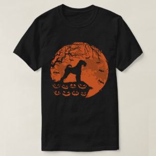 Airedale Terrier and Moon Halloween Hund Lover Ges T-Shirt