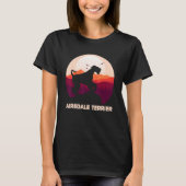 Airedale Terrier and Moon Halloween T-Shirt (Vorderseite)