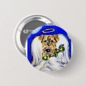 Airedale Terrier Angel Button (Vorne & Hinten)