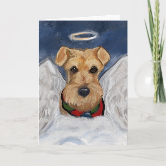 Airedale Terrier Angel Feiertagskarte (Vorderseite)