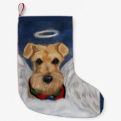 Airedale Terrier Angel Kleiner Weihnachtsstrumpf (Vorderseite)