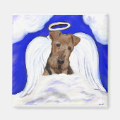 Airedale Terrier Angel Magnet (Vorne)