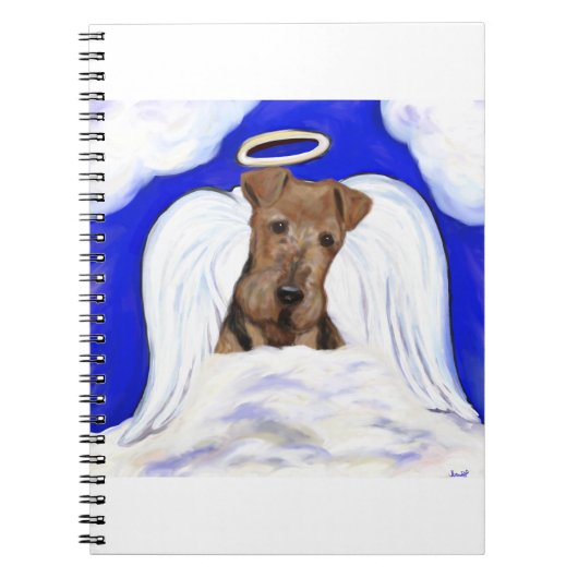 Airedale Terrier Angel Notizblock (Vorderseite)