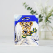 Airedale Terrier Angel Postkarte (Stehend Vorderseite)