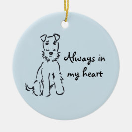 Airedale Terrier Anpassbarer Hundespeicher Keramikornament