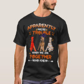 Airedale Terrier Apparently We Are Trouble Hallowe T-Shirt (Vorderseite)