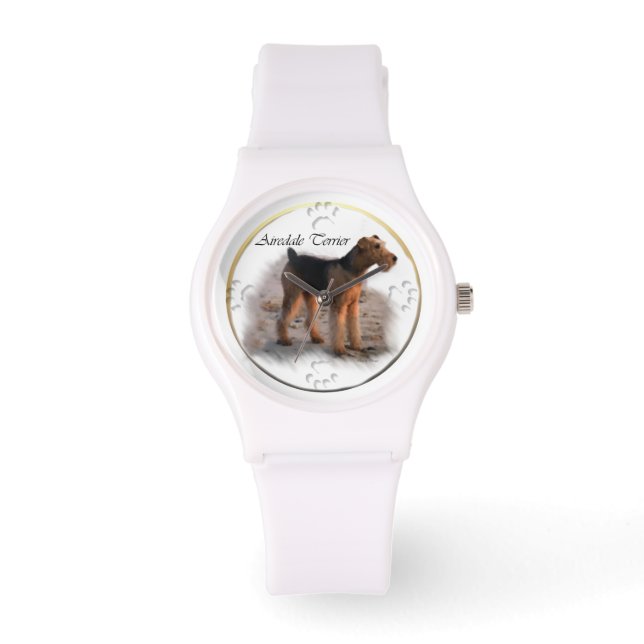 Airedale Terrier Art Armbanduhr (Vorderseite)