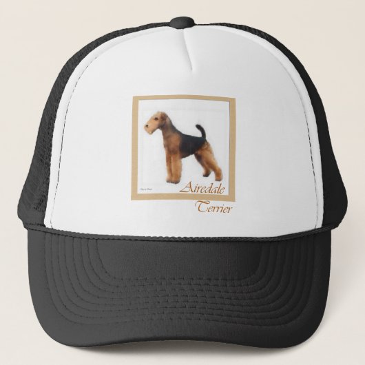 Airedale Terrier Art Collection Truckerkappe (Vorderseite)