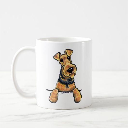 Airedale Terrier Art Kaffeetasse (Links)