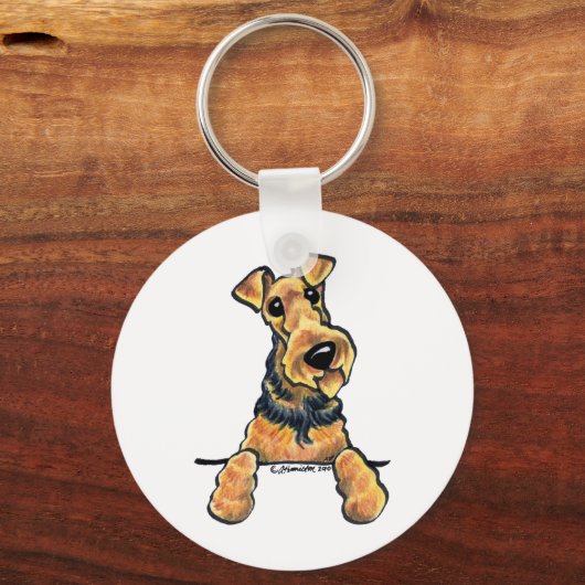 Airedale Terrier Art Schlüsselanhänger (Vorderseite)