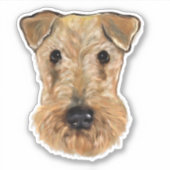 AIREDALE TERRIER AUFKLEBER (Vorderseite)