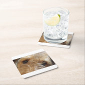 airedale Terrier Augen Rechteckiger Pappuntersetzer (Vor Ort)