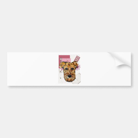 AIREDALE TERRIER AUTOAUFKLEBER (Vorne)