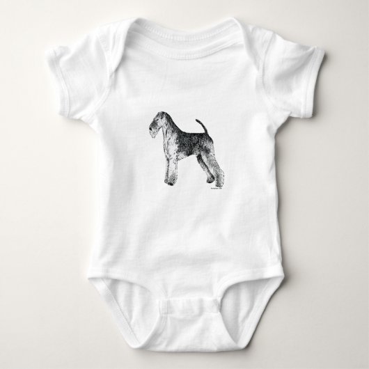 Airedale Terrier Baby Strampler (Vorderseite)